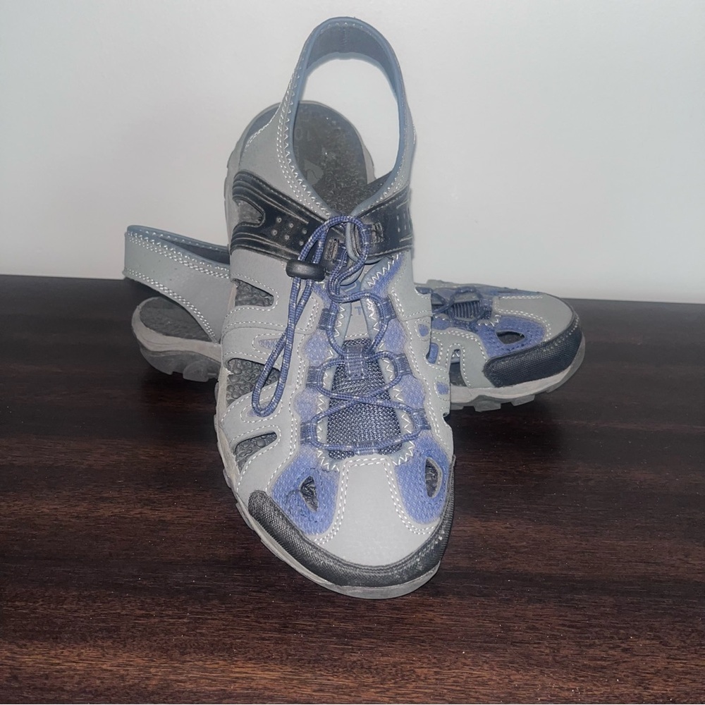 Ozark trail gray and Blue Outdoor Sandals